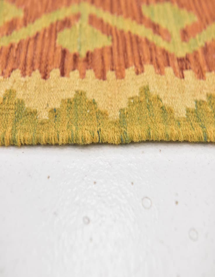 Detail image of  3' x 4' 10  Hand Woven Kilim Waziri Wool Rug