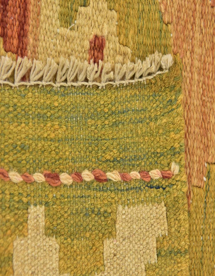 Detail image of  3' x 4' 10  Hand Woven Kilim Waziri Wool Rug