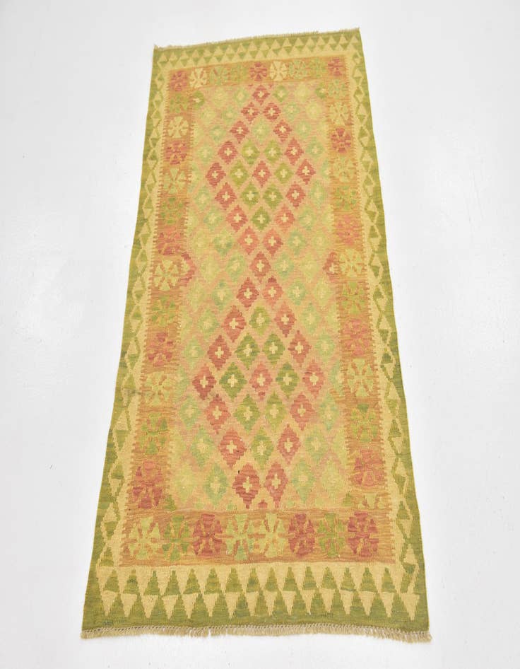 Detail image of  3' x 5' 2  Hand Woven Kilim Waziri Wool Rug