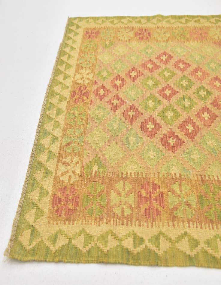 Detail image of  3' x 5' 2  Hand Woven Kilim Waziri Wool Rug