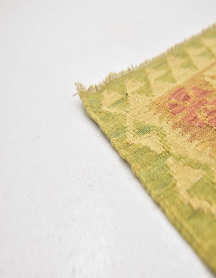 Detail image of  3' x 5' 2  Hand Woven Kilim Waziri Wool Rug