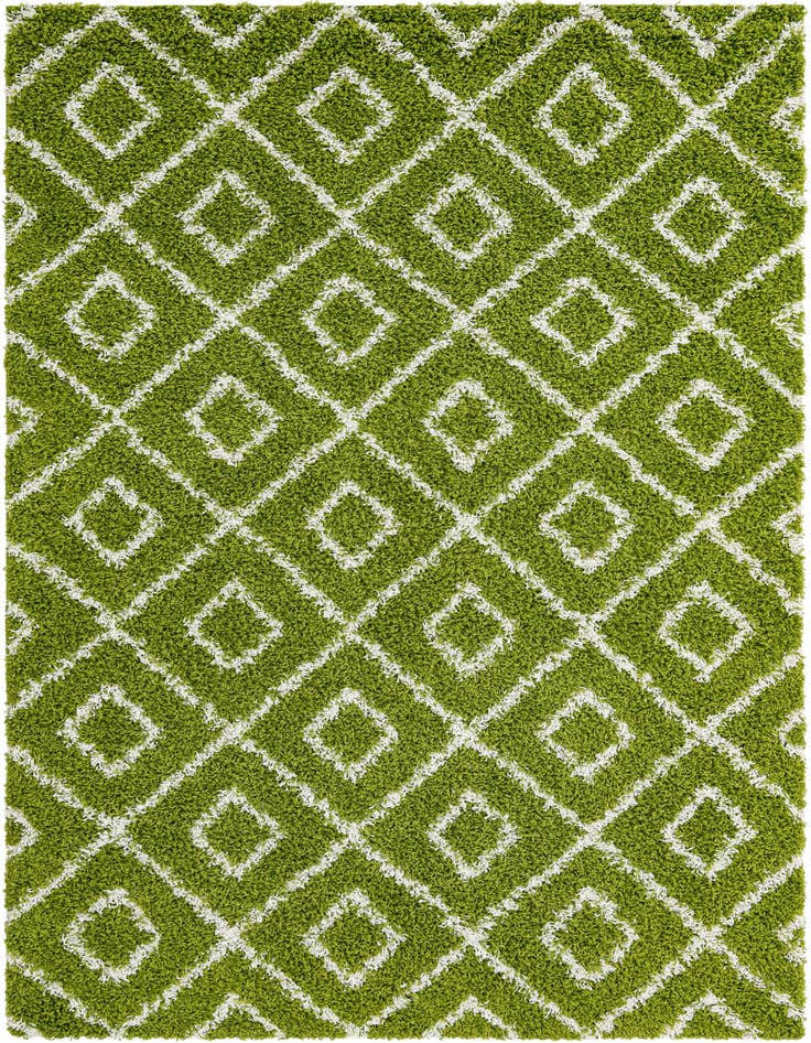 Detail image of  6' x 9' Lattice Shag Rug