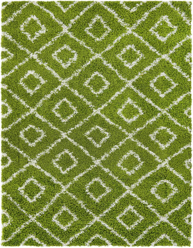 Detail image of  5' 3 x 8' Lattice Shag Rug