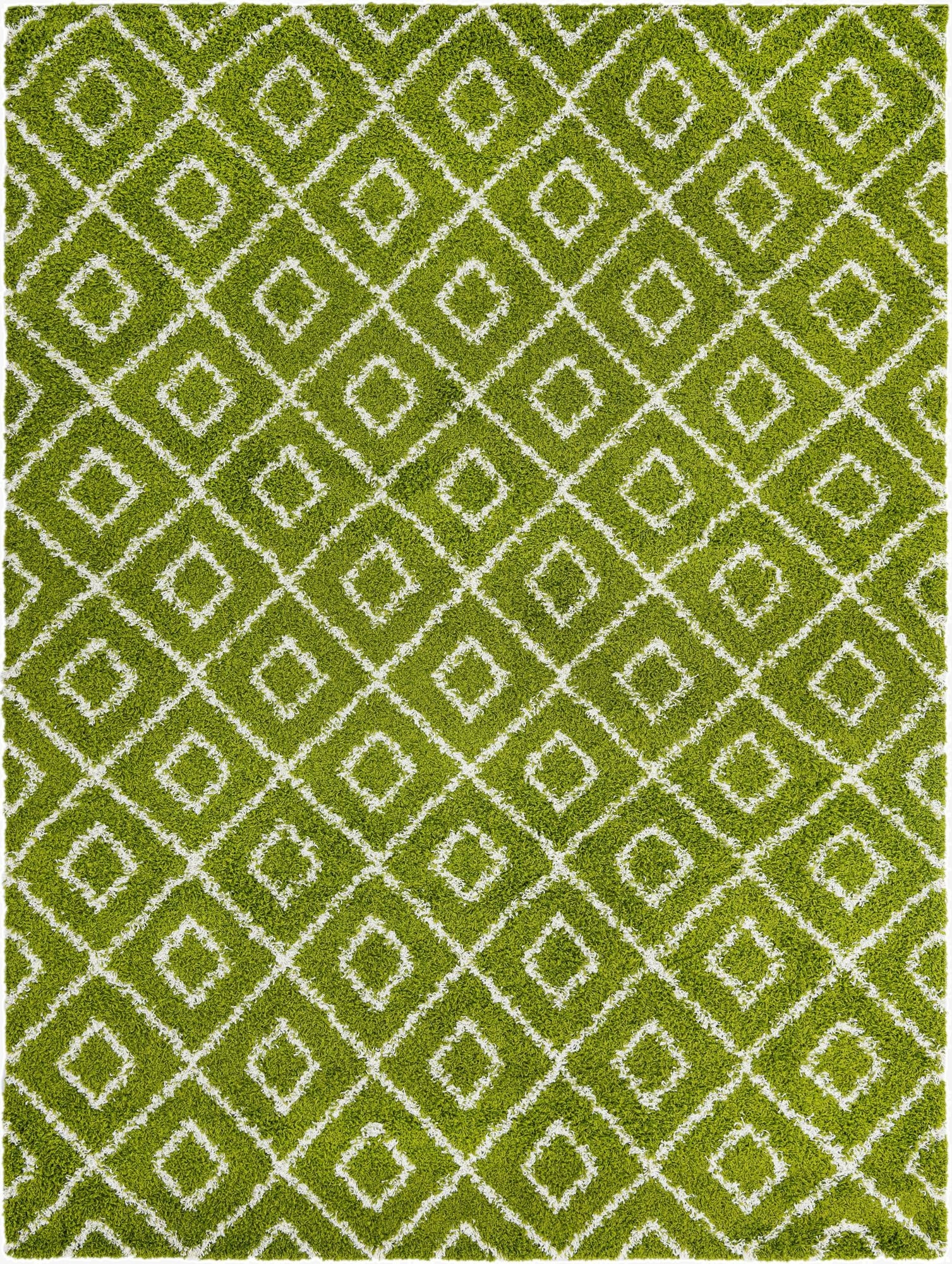  9' x 12' Lattice Shag Rug