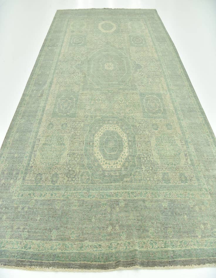 Detail image of  8' 10 x 12'  Hand Knotted Mamluk Ziegler Rug