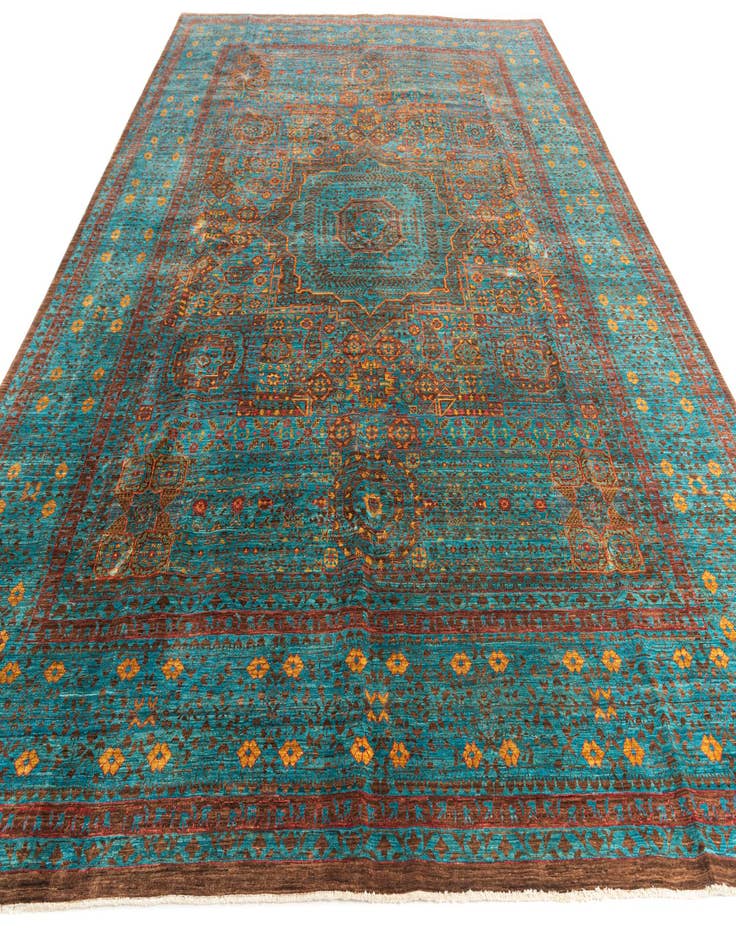 Detail image of  9' 10 x 13' 6  Hand Knotted Mamluk Ziegler Oriental Rug