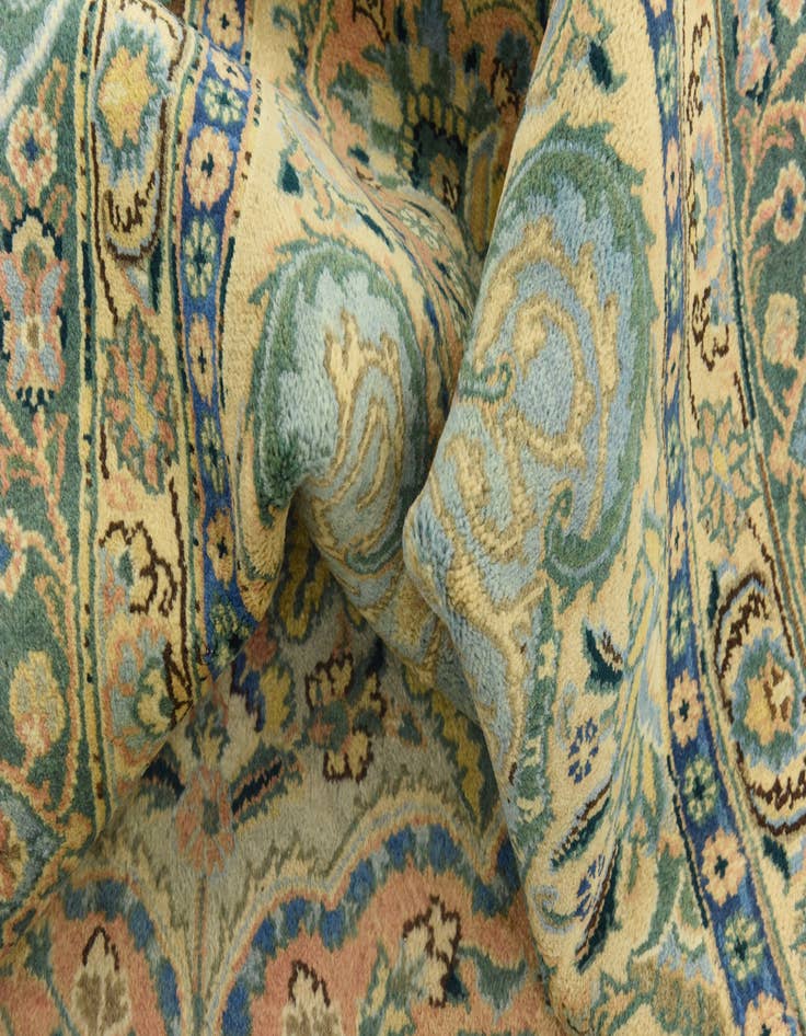 Detail image of  9' 9 x 12' 9  Hand Knotted Mashad Persian Wool Rug