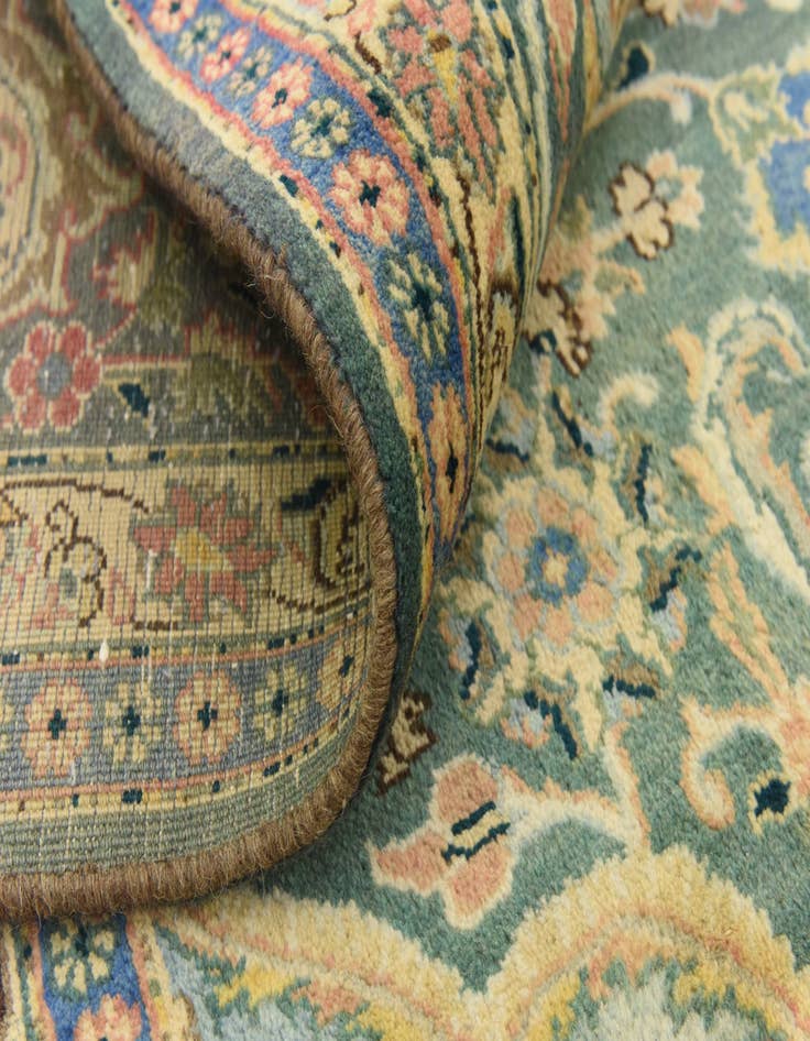 Detail image of  9' 9 x 12' 9  Hand Knotted Mashad Persian Wool Rug