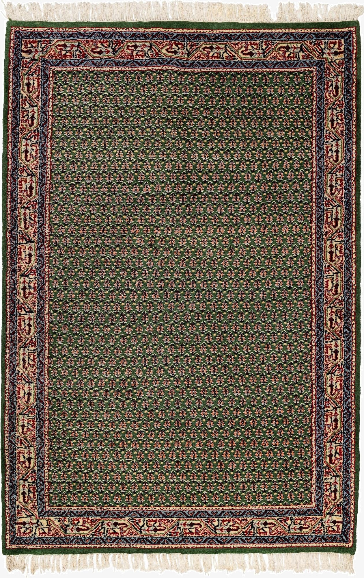  4' 4 x 6' 5  Hand Knotted Mir Wool Rug