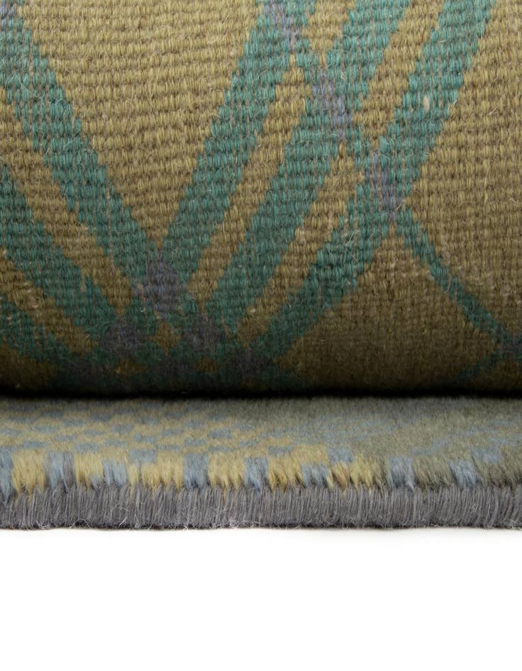 Detail image of  7' 10 x 9' 10  Hand Knotted Modern Manshu Wool Rug