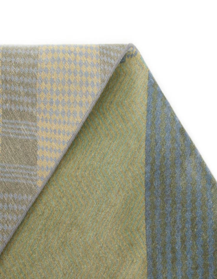 Detail image of  7' 10 x 9' 10  Hand Knotted Modern Manshu Wool Rug