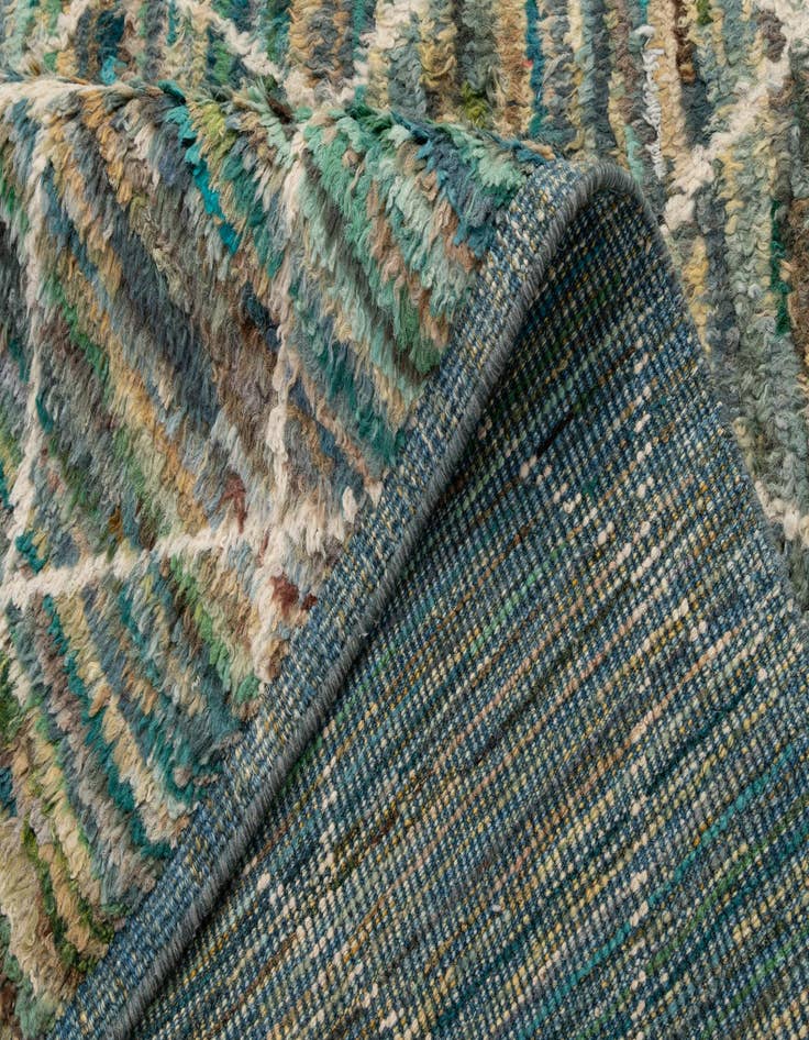 Detail image of  5' 1 x 6' 10  Hand Knotted Moroccan Wool Rug