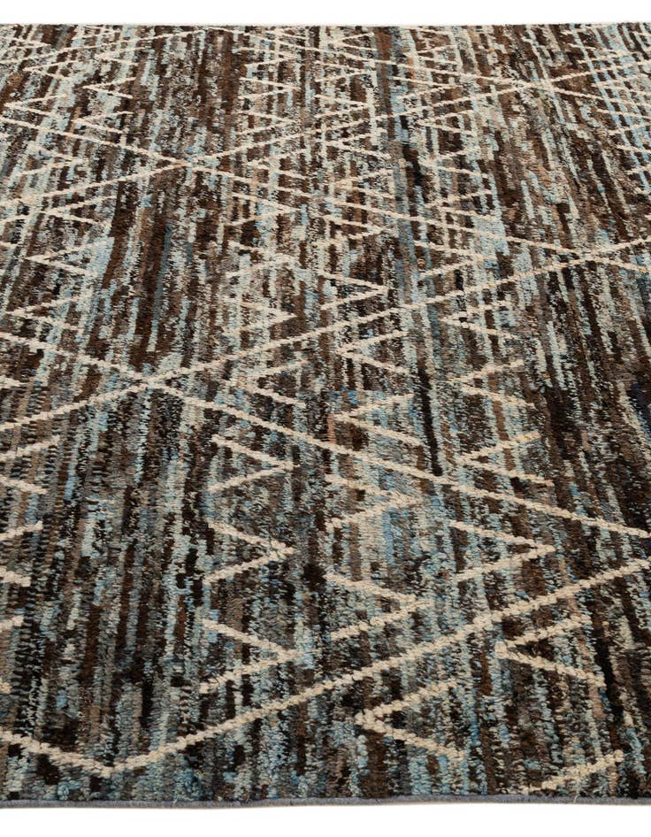 Detail image of  8' 1 x 9' 11  Hand Knotted Moroccan Wool Rug