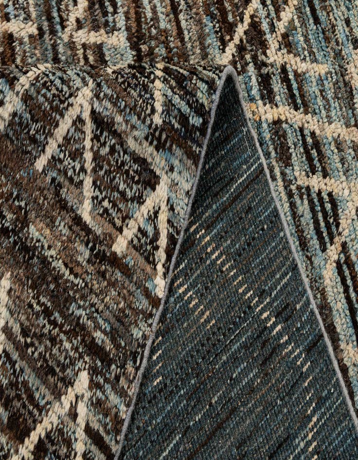 Detail image of  8' 1 x 9' 11  Hand Knotted Moroccan Wool Rug