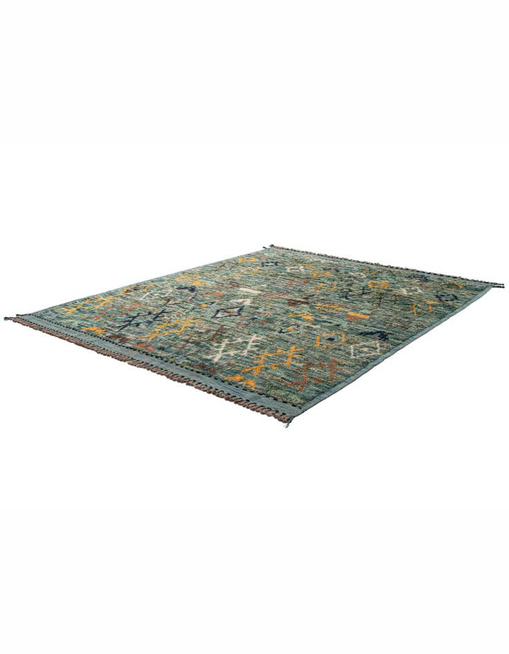 Detail image of  8' 10 x 10' 8  Hand Knotted Moroccan Wool Rug