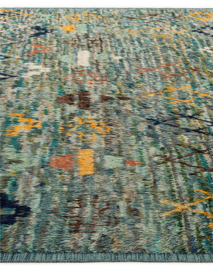 Detail image of  8' 10 x 10' 8  Hand Knotted Moroccan Wool Rug