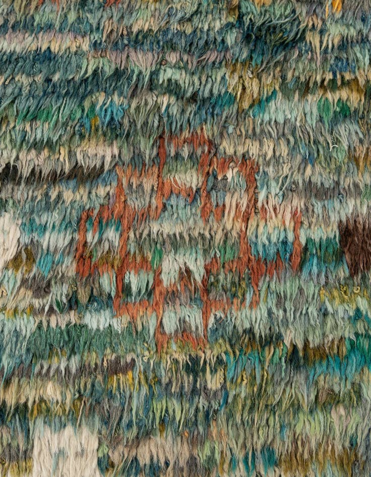 Detail image of  8' 10 x 10' 8  Hand Knotted Moroccan Wool Rug