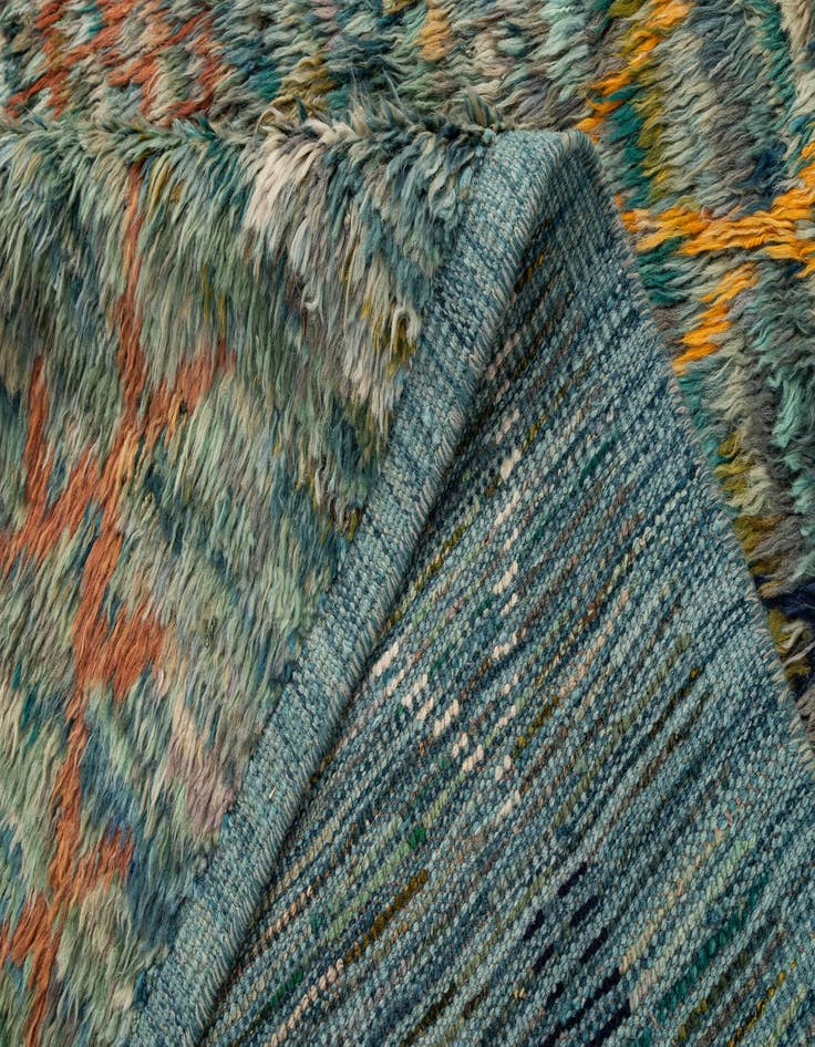 Detail image of  8' 10 x 10' 8  Hand Knotted Moroccan Wool Rug