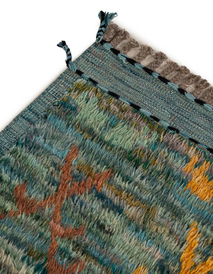 Detail image of  8' 10 x 10' 8  Hand Knotted Moroccan Wool Rug