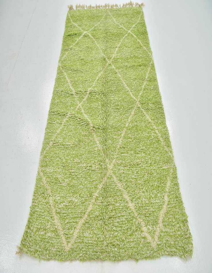 Detail image of  4' 8 x 8'  Hand Knotted Moroccan Wool Rug