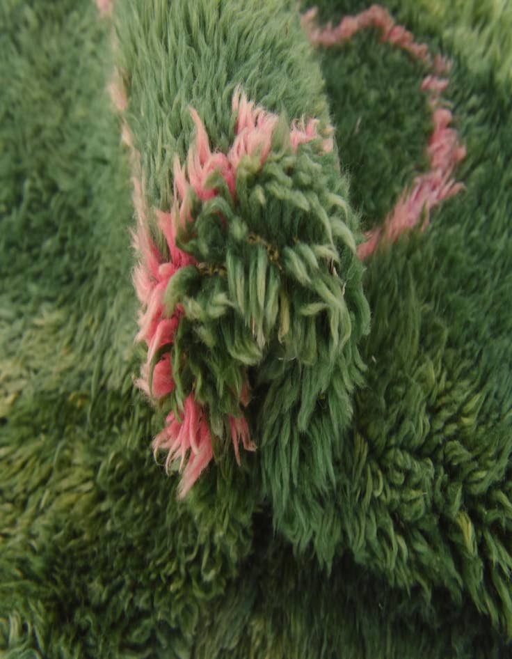 Detail image of  6' 5 x 10' 2  Hand Knotted Moroccan Wool Rug