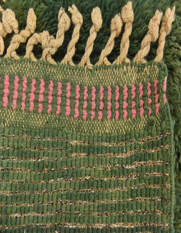 Detail image of  6' 5 x 10' 2  Hand Knotted Moroccan Wool Rug