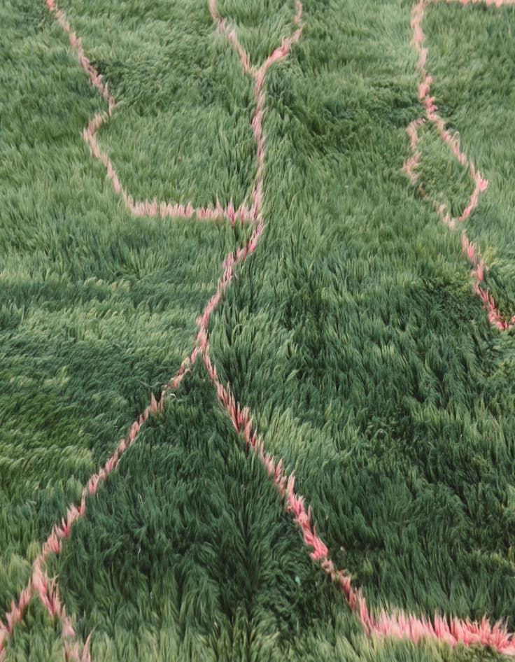 Detail image of  6' 5 x 10' 2  Hand Knotted Moroccan Wool Rug