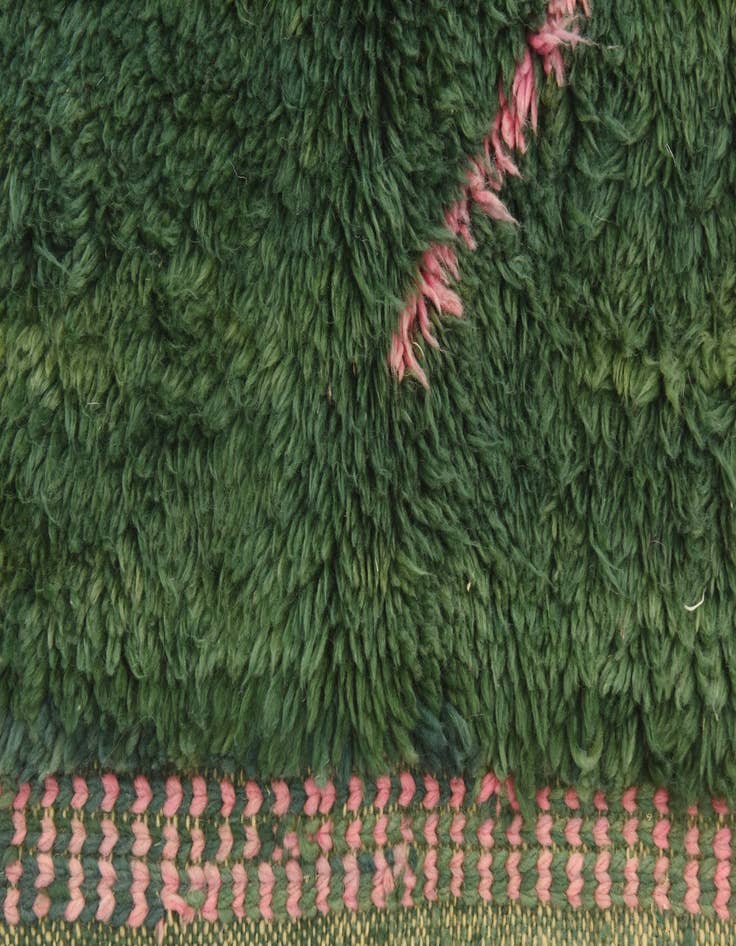 Detail image of  6' 5 x 10' 2  Hand Knotted Moroccan Wool Rug