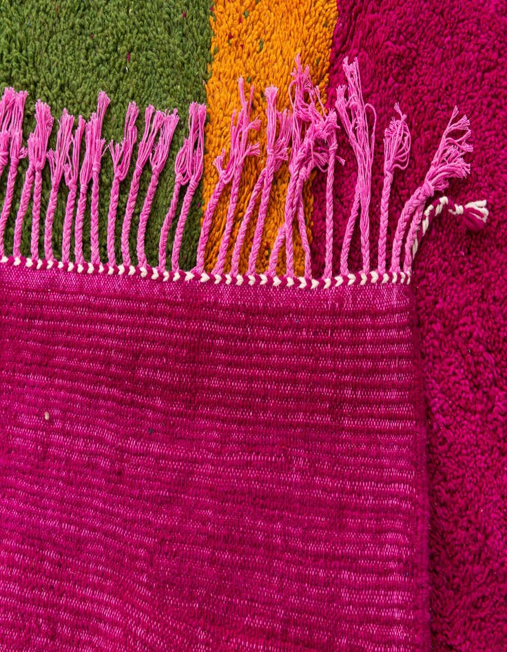 Detail image of  7' x 10'  Hand Knotted Moroccan Wool Rug