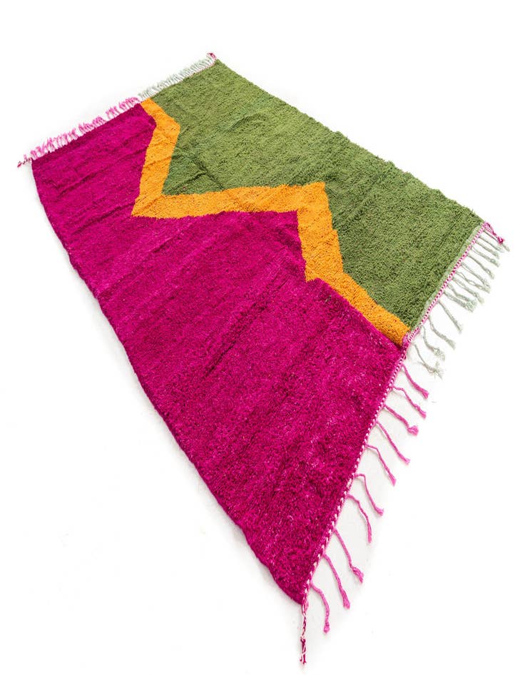 Detail image of  7' x 10'  Hand Knotted Moroccan Wool Rug