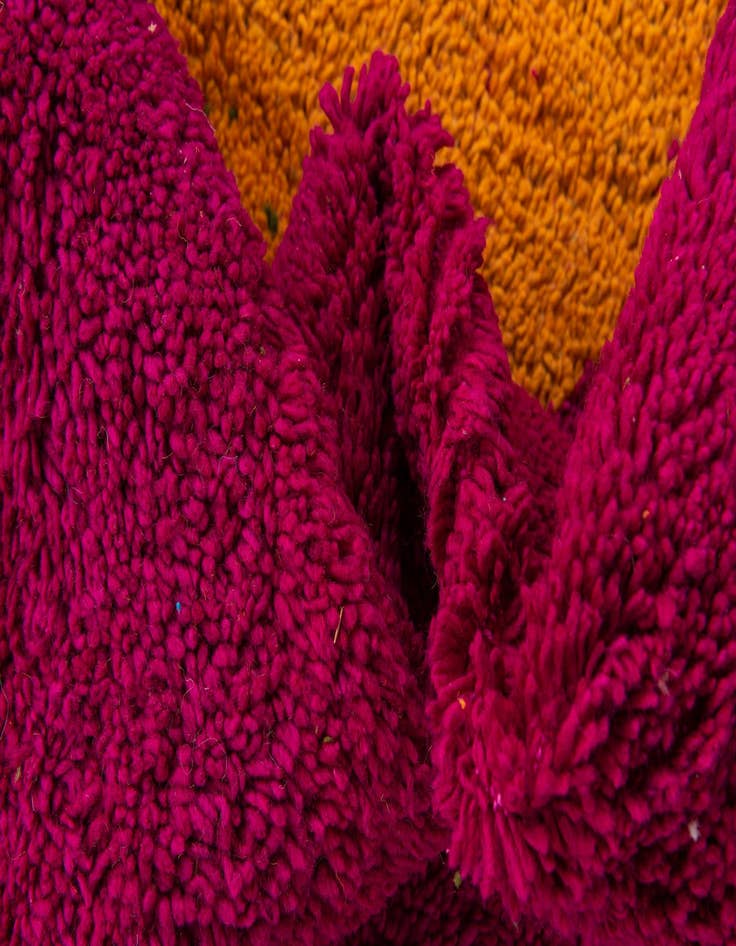 Detail image of  7' x 10'  Hand Knotted Moroccan Wool Rug