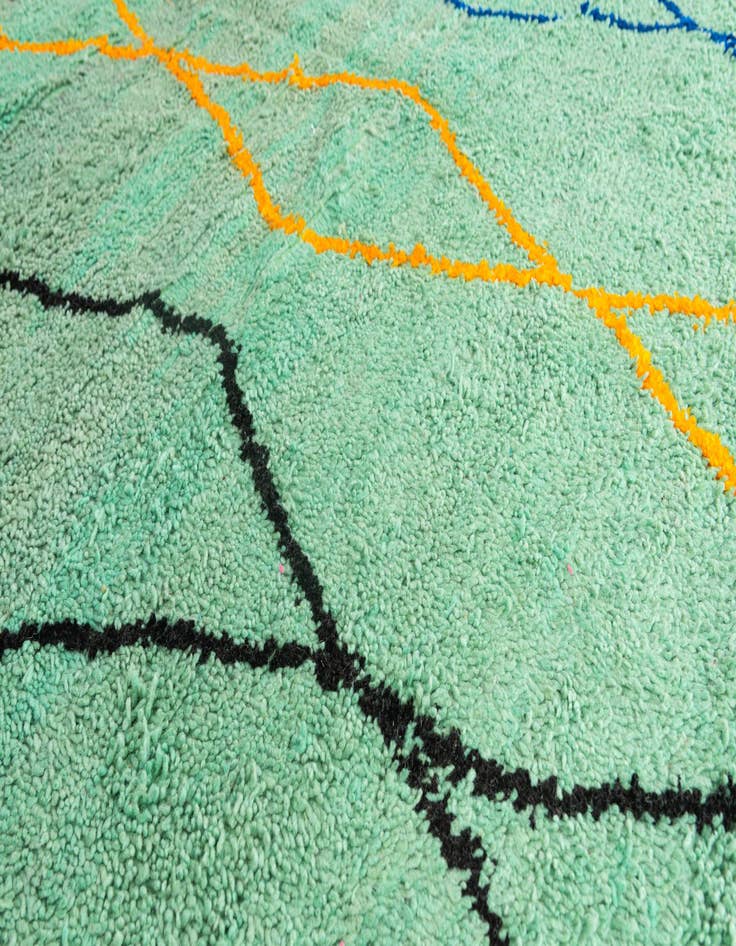 Detail image of  6' 9 x 9' 4  Hand Knotted Moroccan Wool Rug