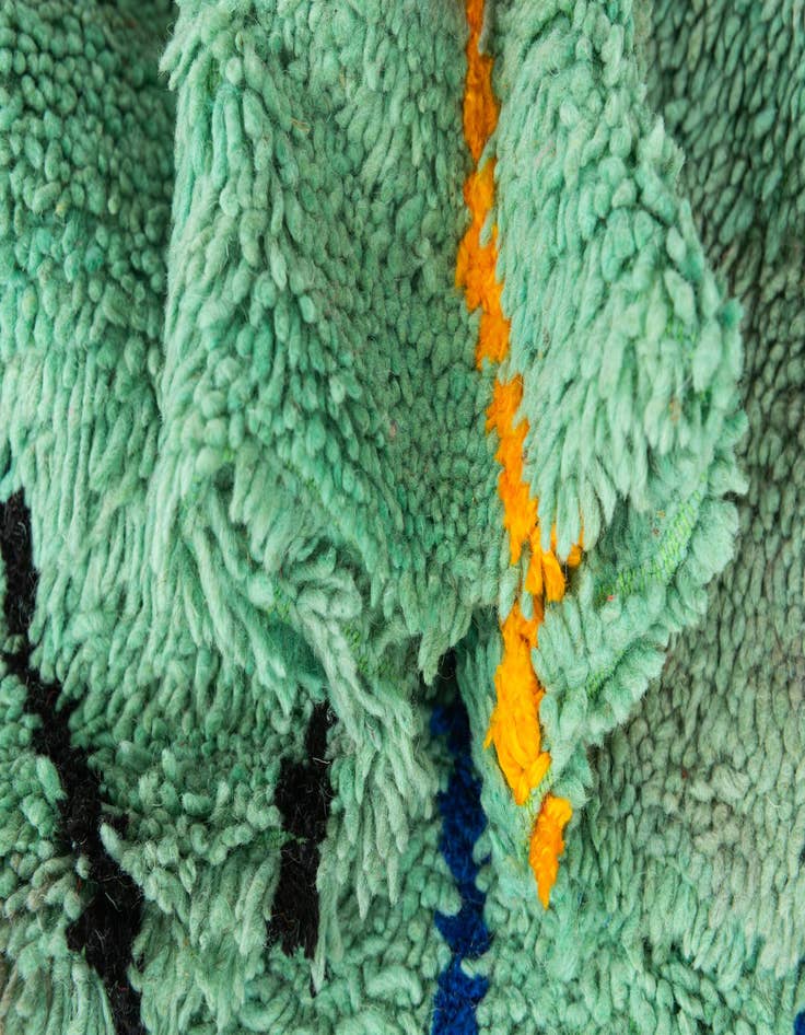 Detail image of  6' 9 x 9' 4  Hand Knotted Moroccan Wool Rug