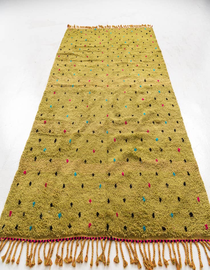 Detail image of  6' 8 x 10' 4  Hand Knotted Moroccan Wool Rug