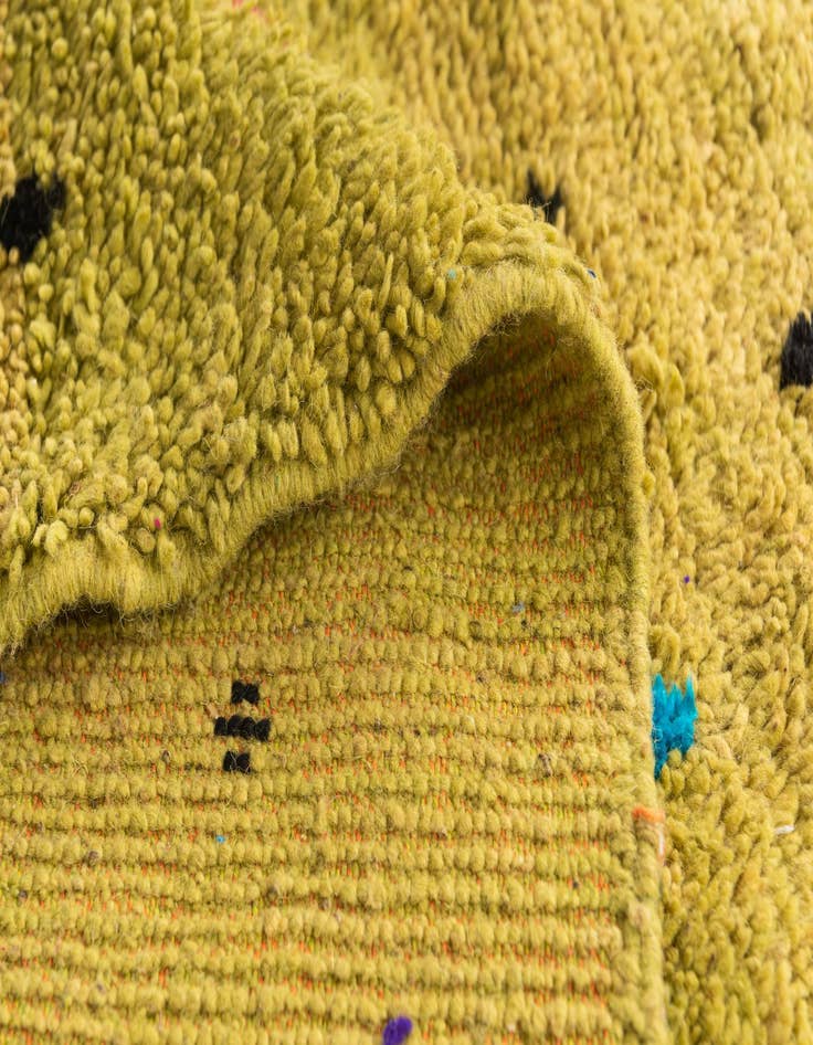 Detail image of  6' 8 x 10' 4  Hand Knotted Moroccan Wool Rug