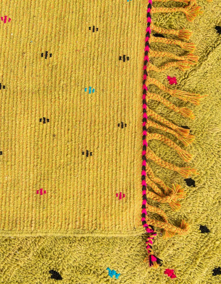 Detail image of  6' 8 x 10' 4  Hand Knotted Moroccan Wool Rug