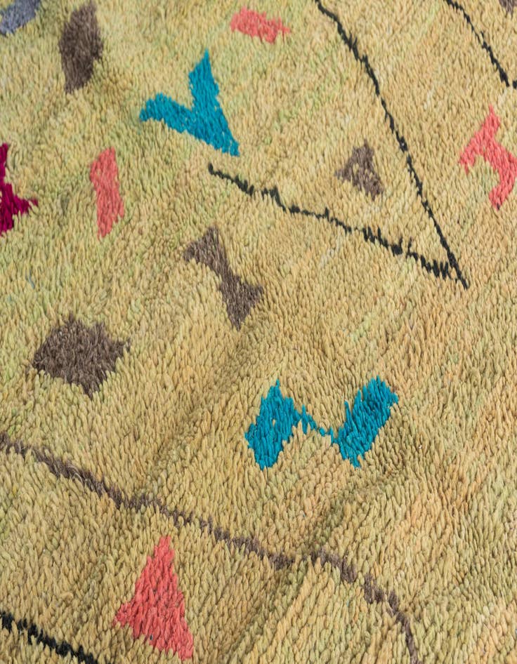 Detail image of  5' 3 x 8'  Hand Knotted Moroccan Wool Rug