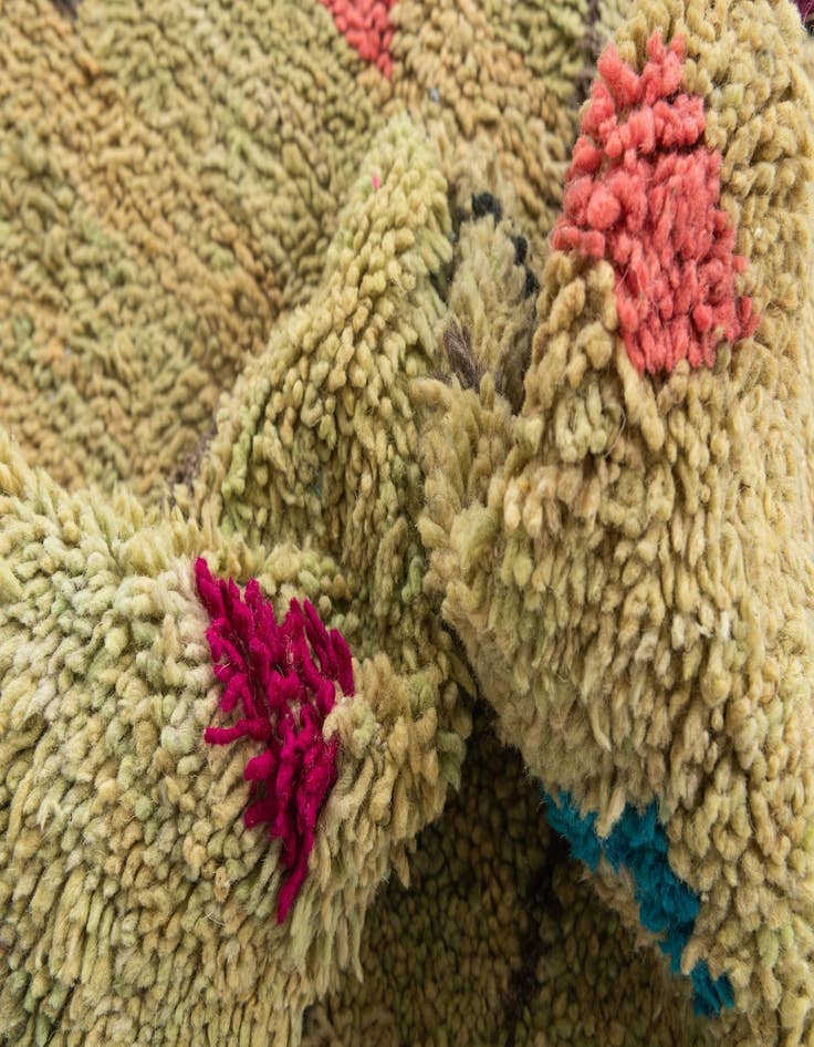 Detail image of  5' 3 x 8'  Hand Knotted Moroccan Wool Rug