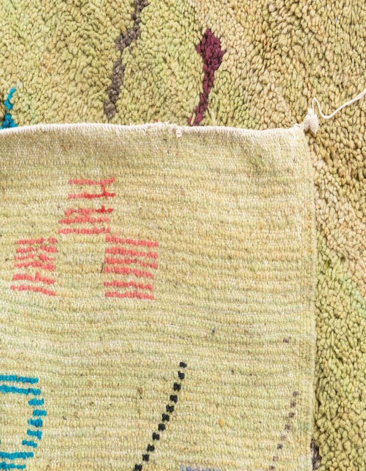 Detail image of  5' 3 x 8'  Hand Knotted Moroccan Wool Rug