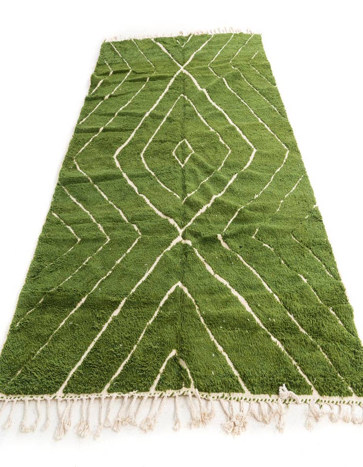 Detail image of  6' 10 x 10' 2  Hand Knotted Moroccan Wool Rug