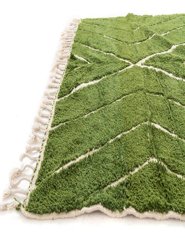 Detail image of  6' 10 x 10' 2  Hand Knotted Moroccan Wool Rug