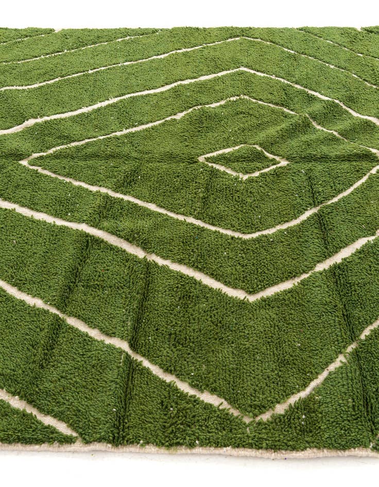 Detail image of  6' 10 x 10' 2  Hand Knotted Moroccan Wool Rug