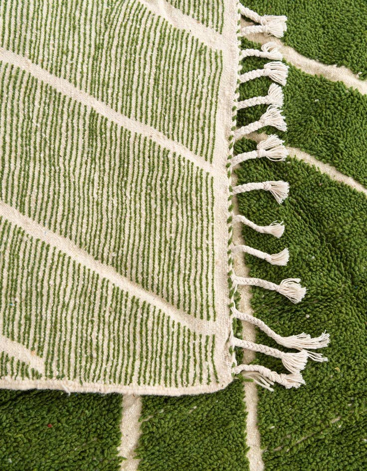 Detail image of  6' 10 x 10' 2  Hand Knotted Moroccan Wool Rug