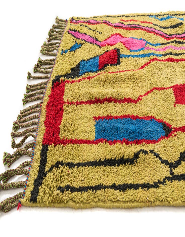 Detail image of  5' x 8' 6  Hand Knotted Moroccan Wool Rug