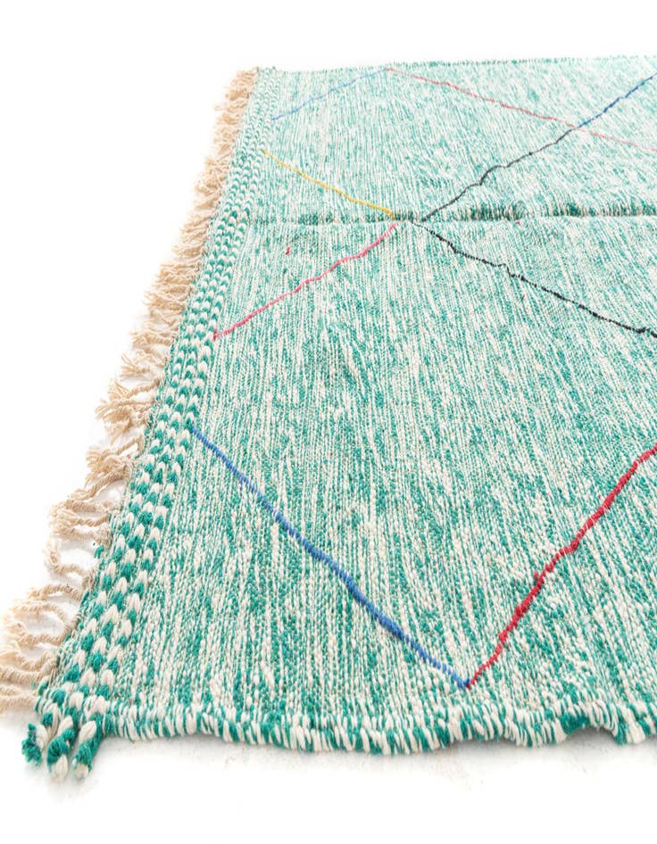 Detail image of  6' 5 x 9' 6  Hand Knotted Moroccan Wool Rug