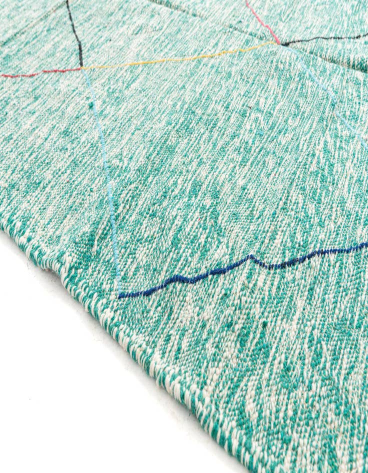 Detail image of  6' 5 x 9' 6  Hand Knotted Moroccan Wool Rug