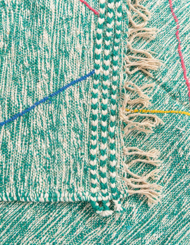 Detail image of  6' 5 x 9' 6  Hand Knotted Moroccan Wool Rug