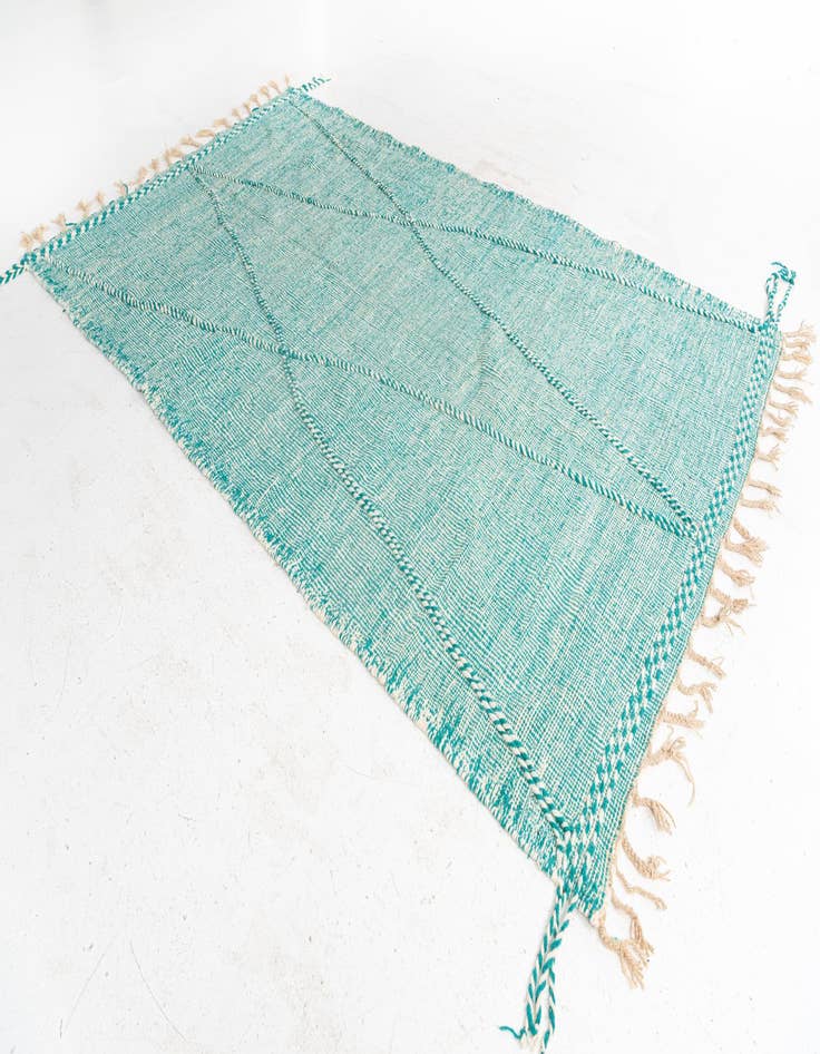 Detail image of  6' 3 x 10' 9  Hand Knotted Moroccan Wool Rug