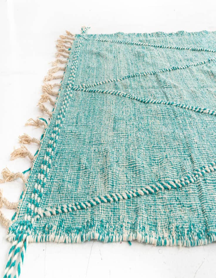 Detail image of  6' 3 x 10' 9  Hand Knotted Moroccan Wool Rug