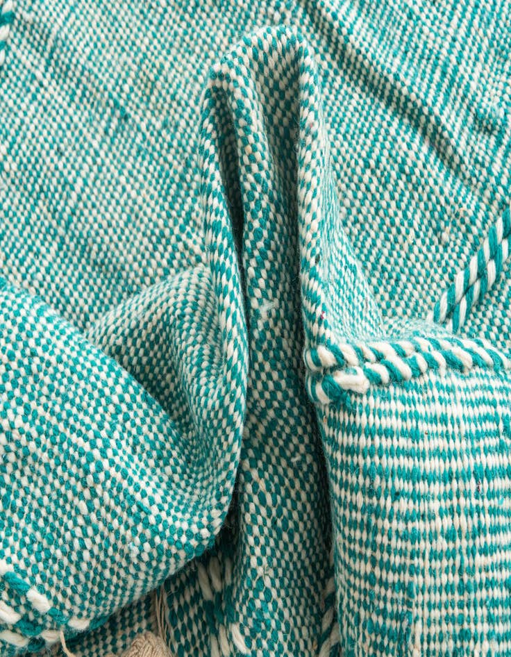 Detail image of  6' 3 x 10' 9  Hand Knotted Moroccan Wool Rug